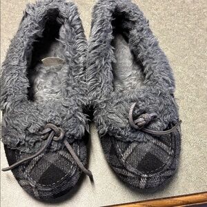 Vionic Gray Plaid Women's Slippers